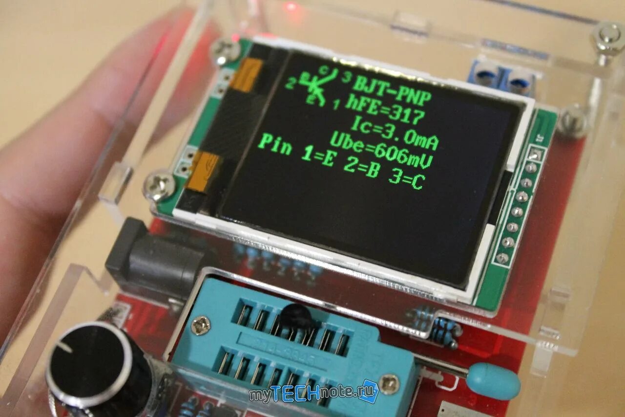 Транзистор тестер схема на atmega328