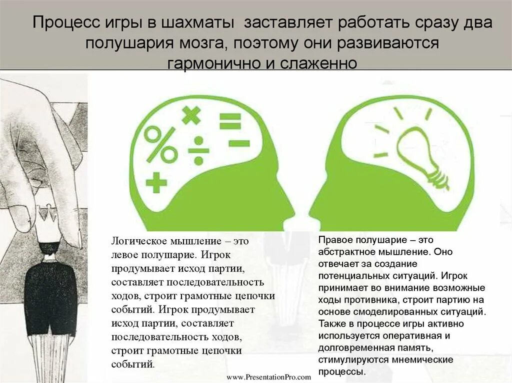 И работают сразу в нескольких. Два полушария мозга. игра для правого и левого полушария. левое и правое полушарие. игра в шахматы задействует сразу два полушария мозга.