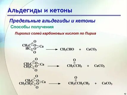 Как из кислоты получить кетон
