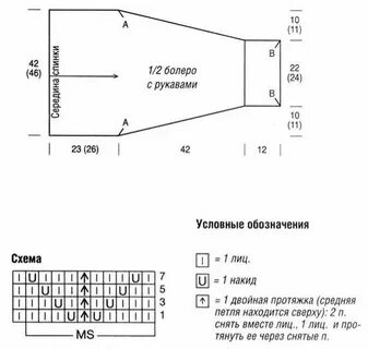 Шарф с рукавами схема