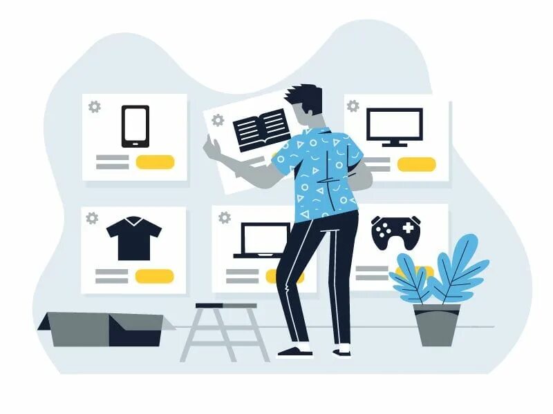 Determining gear representing commerce. Маркетинг в коммерции. особенности e-commerce. antifraud ecommerce иллюстрация. e commerce illustration.