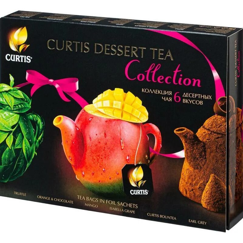 Curtis dessert collection. Набор чая Кертис ассорти. Чай Кертис набор ассорти 30 пакетиков. Чай Кертис Dessert Tea collection. Набор чая Curtis Dessert Tea collection.