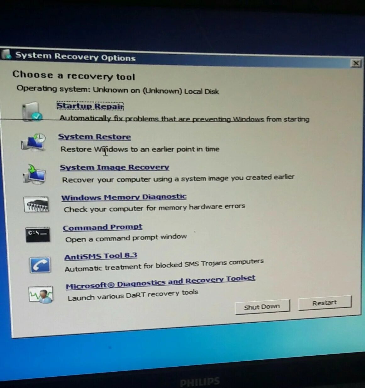 Recovering system. System Recovery. System image Recovery. Windows Recovery Tool. System Recovery options.