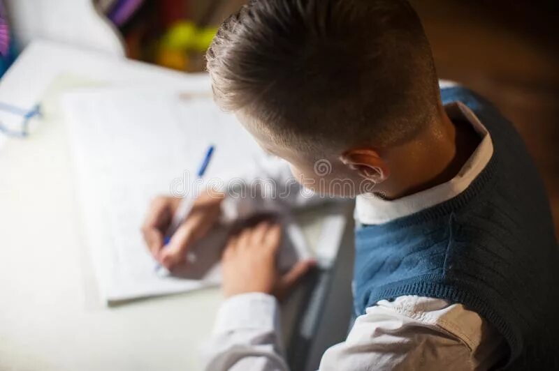 Doing his homework