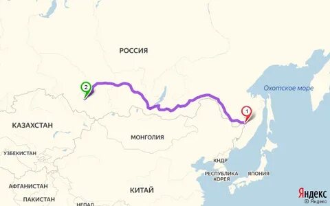 Чита уссурийск расстояние