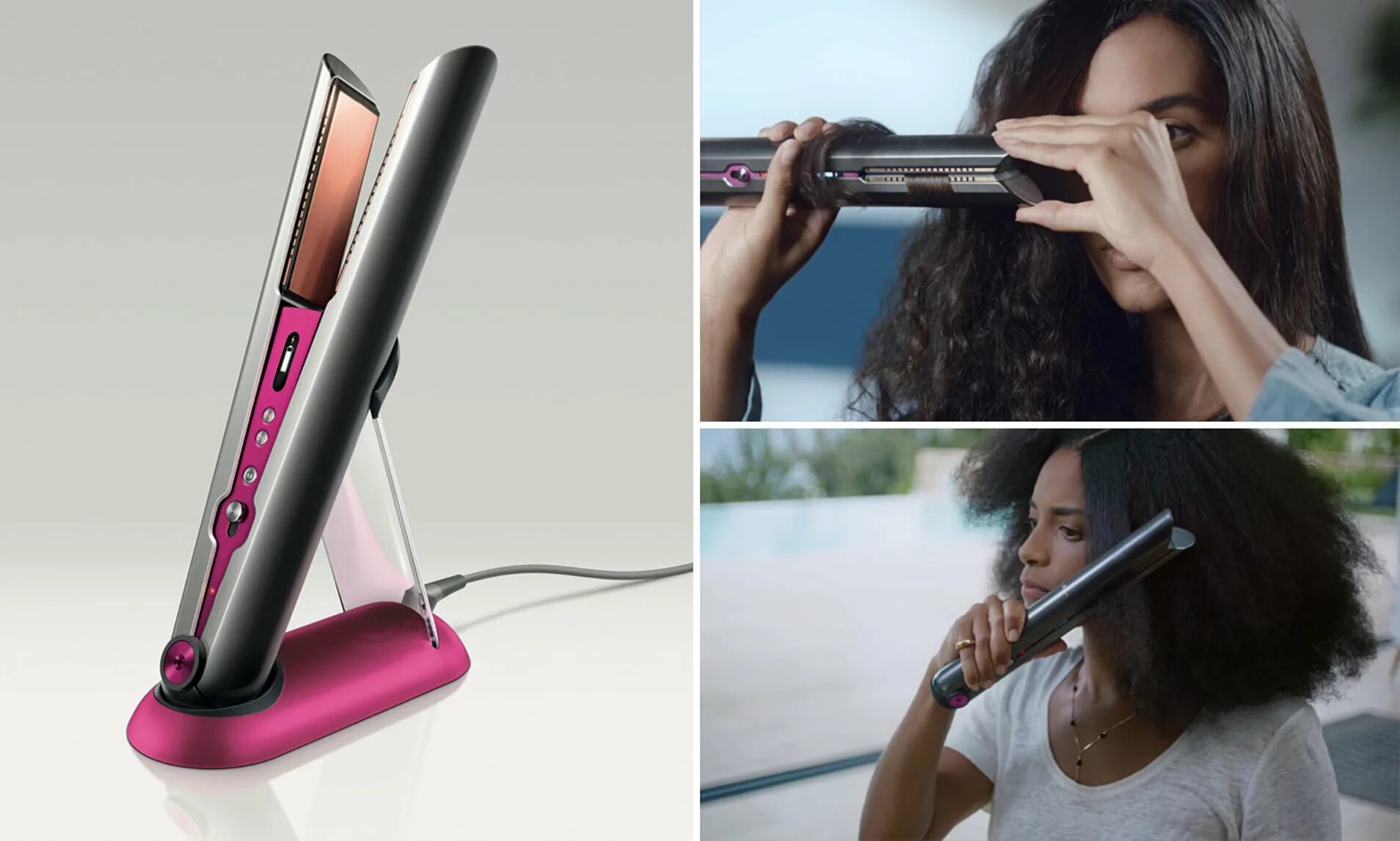 Как выпрямить волосы дайсоном. Dyson Corrale Straightener. Dyson утюжок. Dyson Coralle выпрямитель. Dyson hair Straightener.