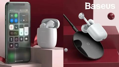 Беспроводные наушники baseus encok w04 white