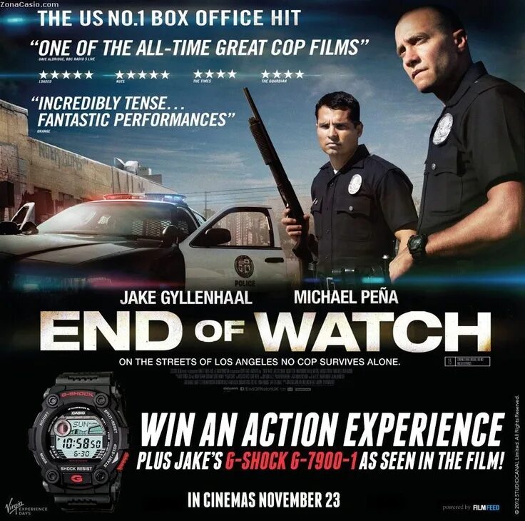 End and watch. Джейк джилленхол патруль 2012. патруль / end of watch.