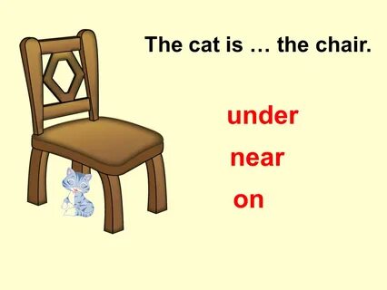 The bear is on the chair перевод