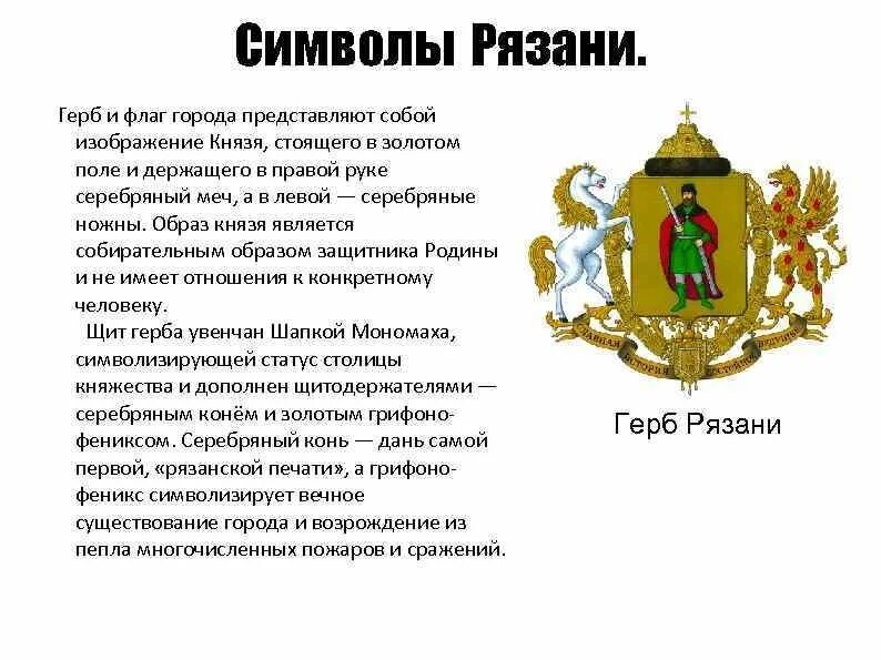 Описание рязанского герба