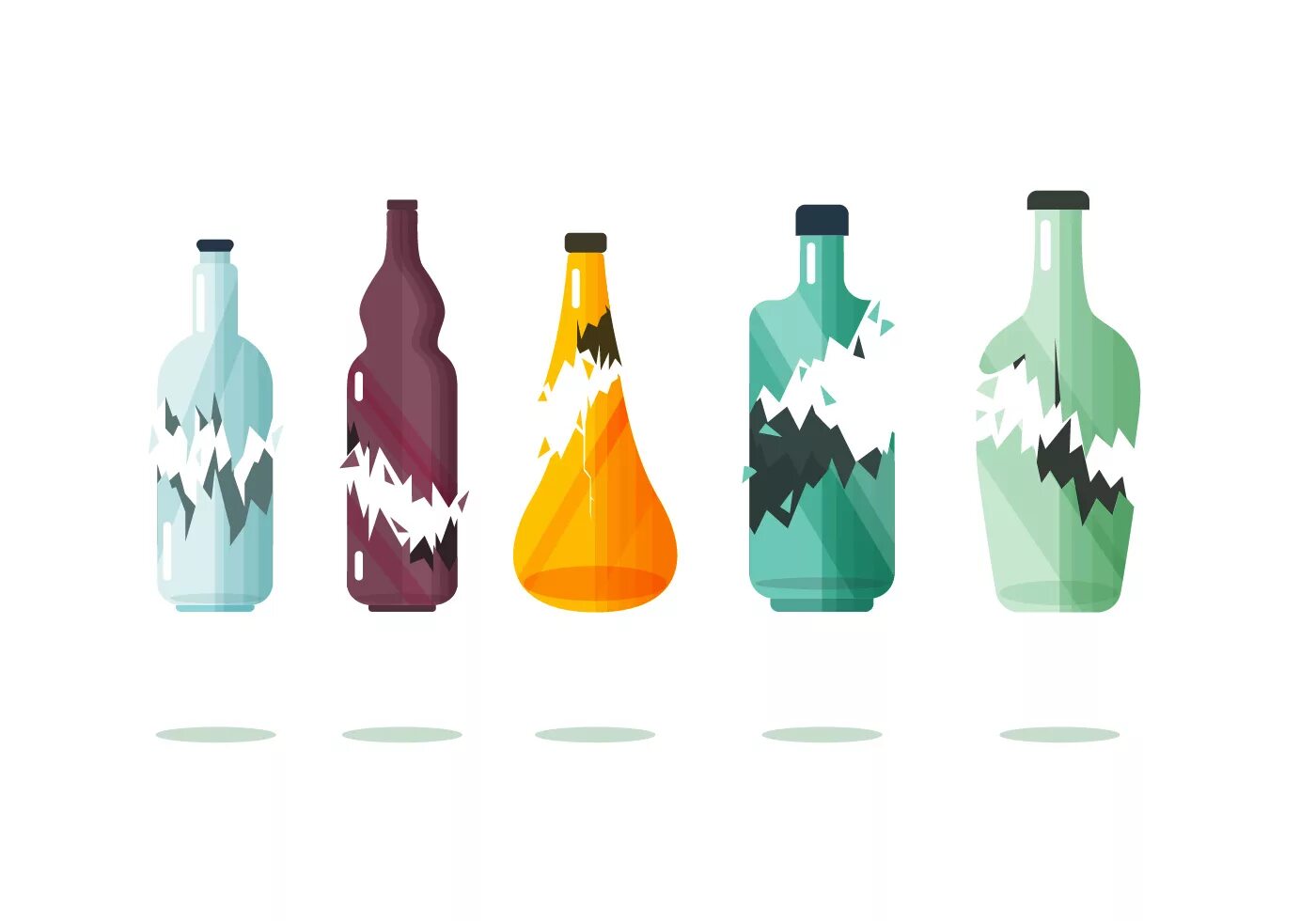 Breaking bottles