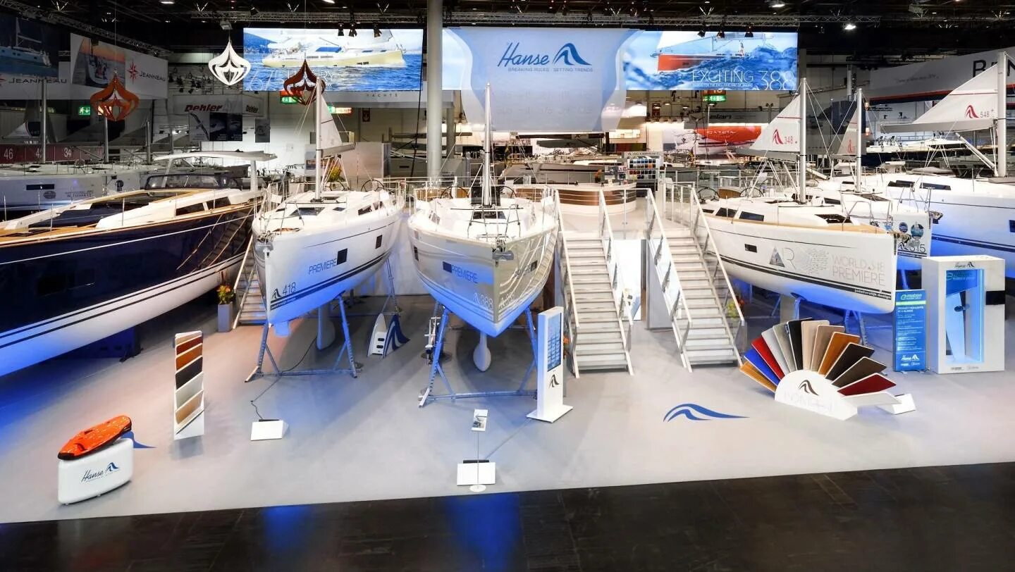 Dusseldorf Boat show 2023. Boot Dusseldorf. Яхтенная выставка в Дюссельдорфе. Яхта Эрмес. Выставка бот шоу 2024