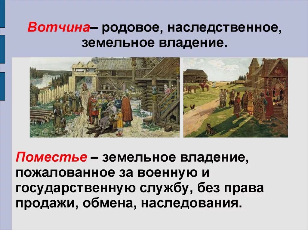 Земельные владения в древней руси. Вотчина и поместье. Вотчина и поместье 16 века.. Вотчинное землевладение это в древней Руси. Древнерусская вотчина.