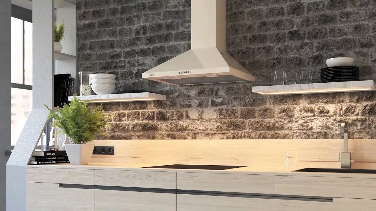 Каминная вытяжка для кухни: вытяжки каминного типа в интерьере