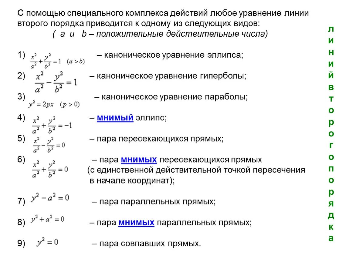 Найти кривые второго порядка. Классификация кривых 2 порядка. Построение уравнений линий. Уравнения кривых 2 порядка. Формулы кривых второго порядка.