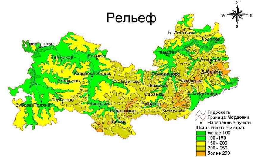 Какие районы входят в состав мордовии. Рельефная карта Мордовии. Рельеф Мордовии карта. Республика Мордовия физическая карта. Карта лесов Республики Мордовия.