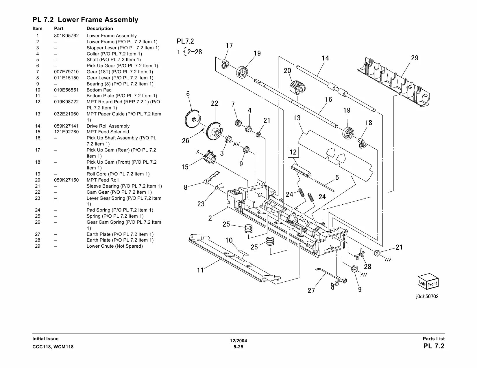Part list