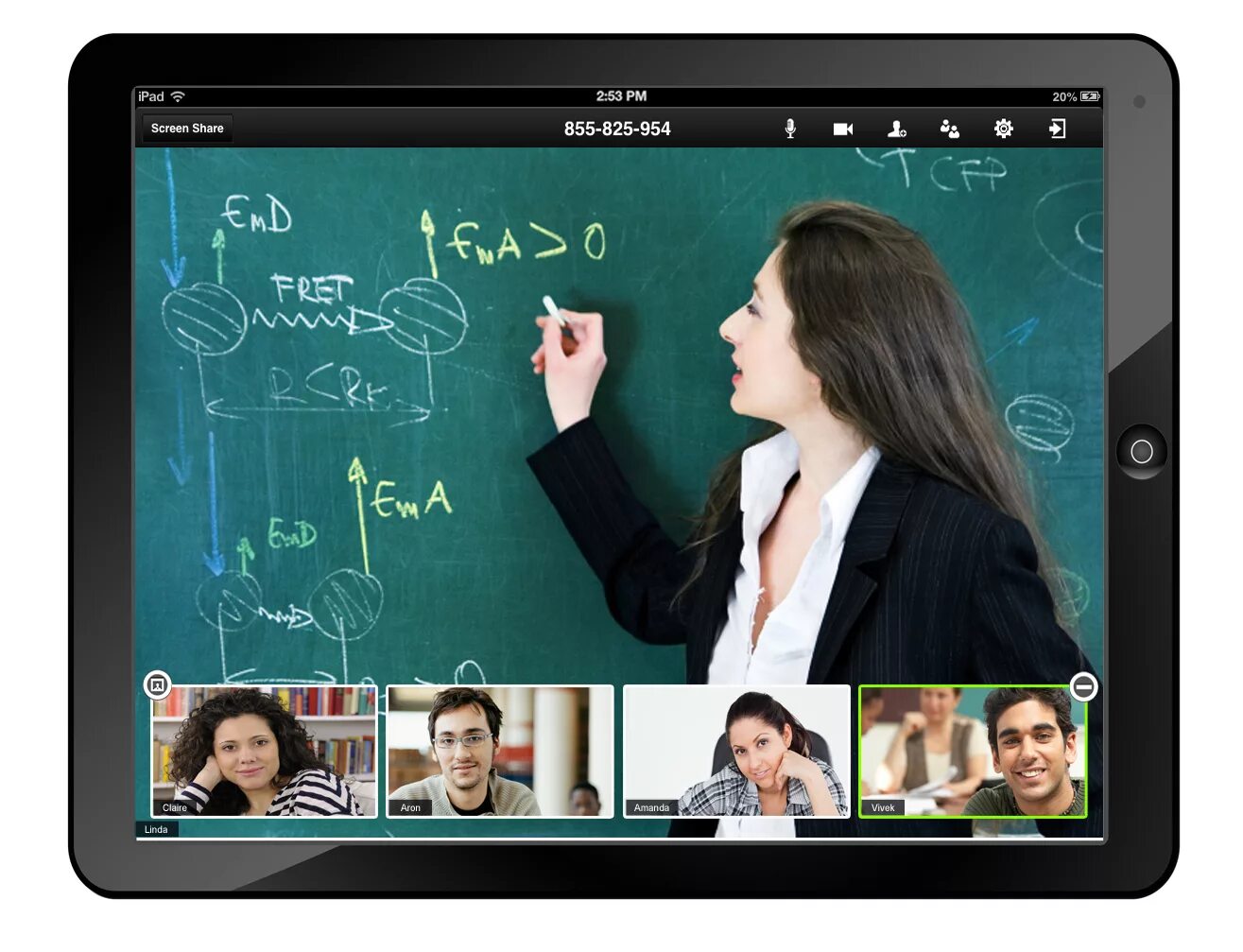 Learning screen