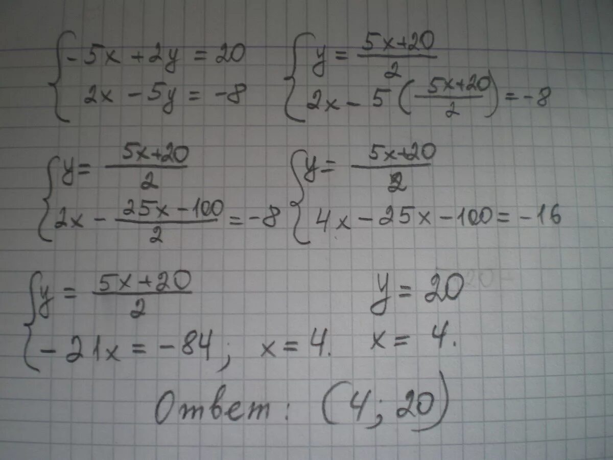 Решите систему методом подстановки 2х у 3