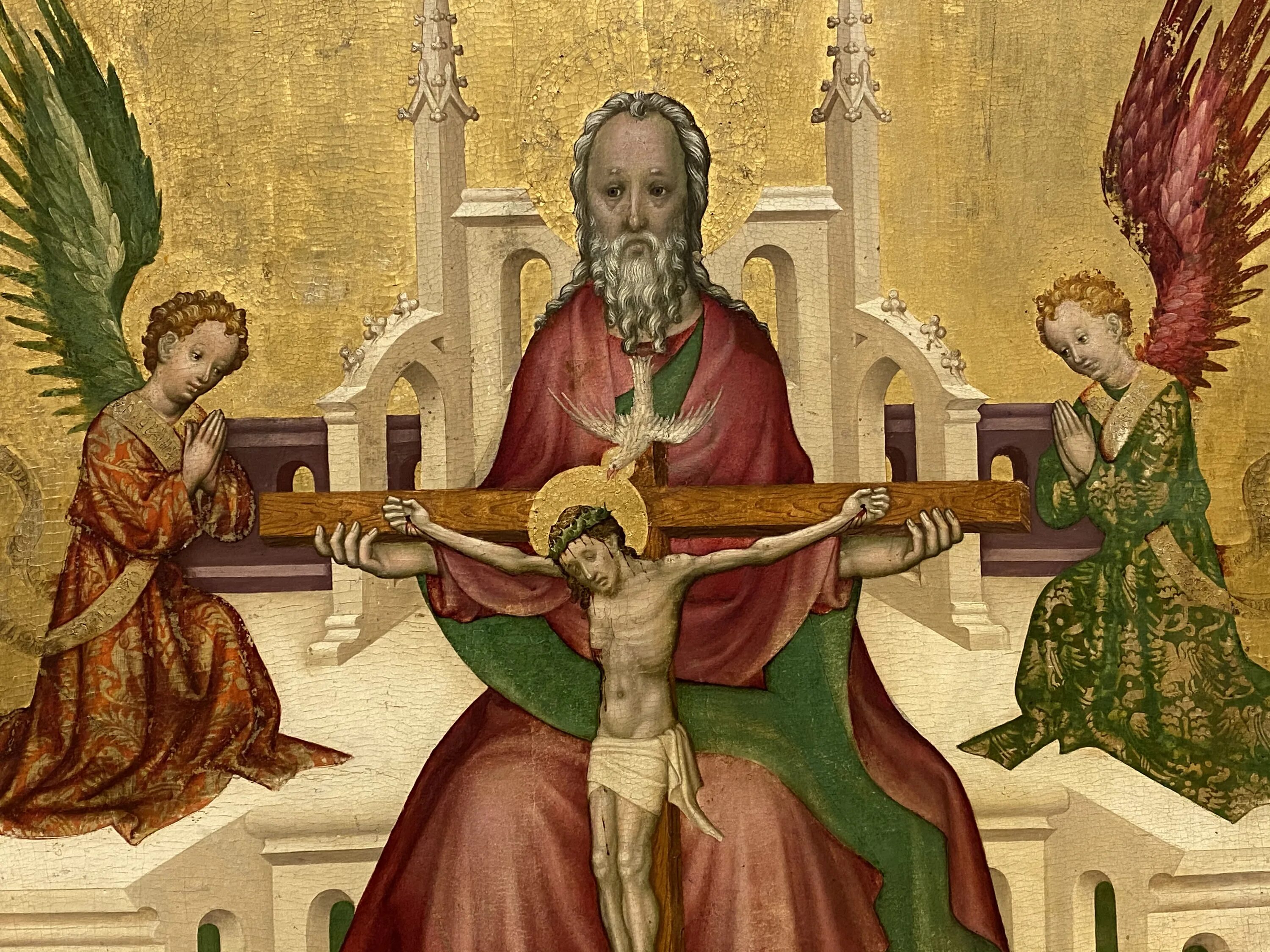 Странные святые. Изображение Бога Святого или святых. Trinity with the Saints картина. Holy Trinity King dude.