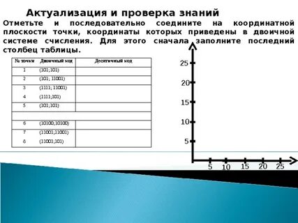 Отметьте и последовательно