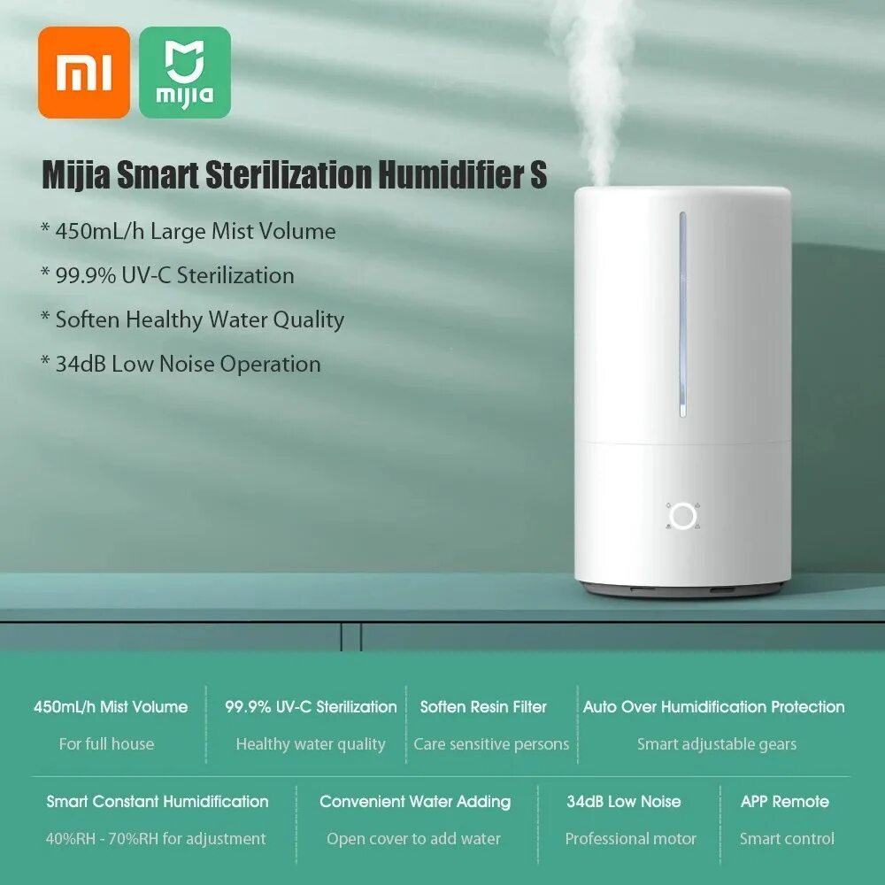 Увлажнитель Xiaomi Mijia Smart sterilization Humidifier s. Увлажнитель воздуха Xiaomi Smart sterilization Humidifier s White. Mijia увлажнитель воздуха mjjsq03dy. Увлажнитель воздуха Xiaomi Smart sterilization Humidifier s (mjjsq03dy), белый. Smart humidifier s