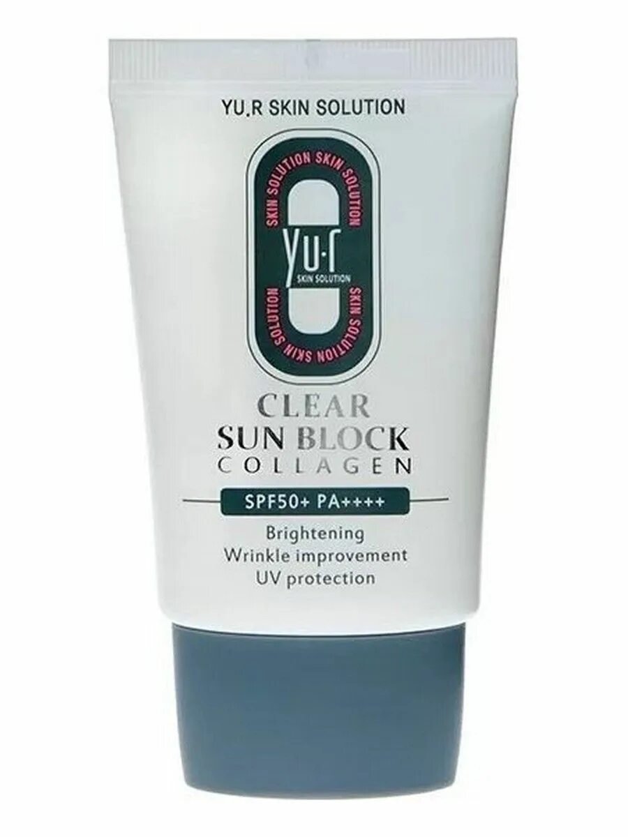 Yu r clear sun block collagen. Clear sun block collagen. yu.r skin solution. крем спф коллаген. yur крем.