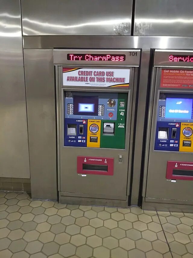 Ticket machine. Mta ticket.