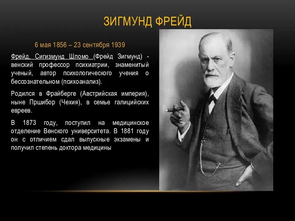 Теория психоанализа Зигмунда Фрейда. З. Фрейд – основоположник психоанализа;. Психоанализ 3 фрейда