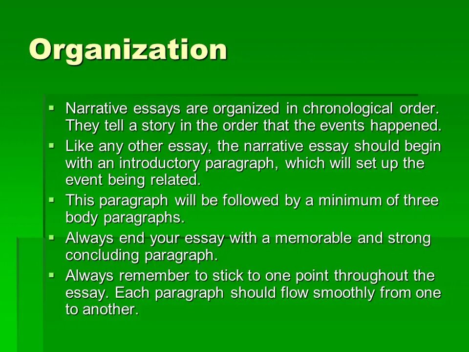 Narrative essays. Essay Organization. Chronological. Play for narrative essay. Chronological order