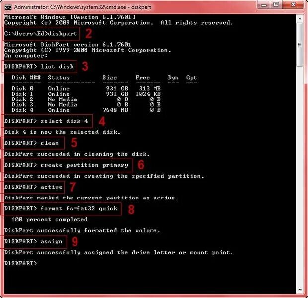 Cmd диск d