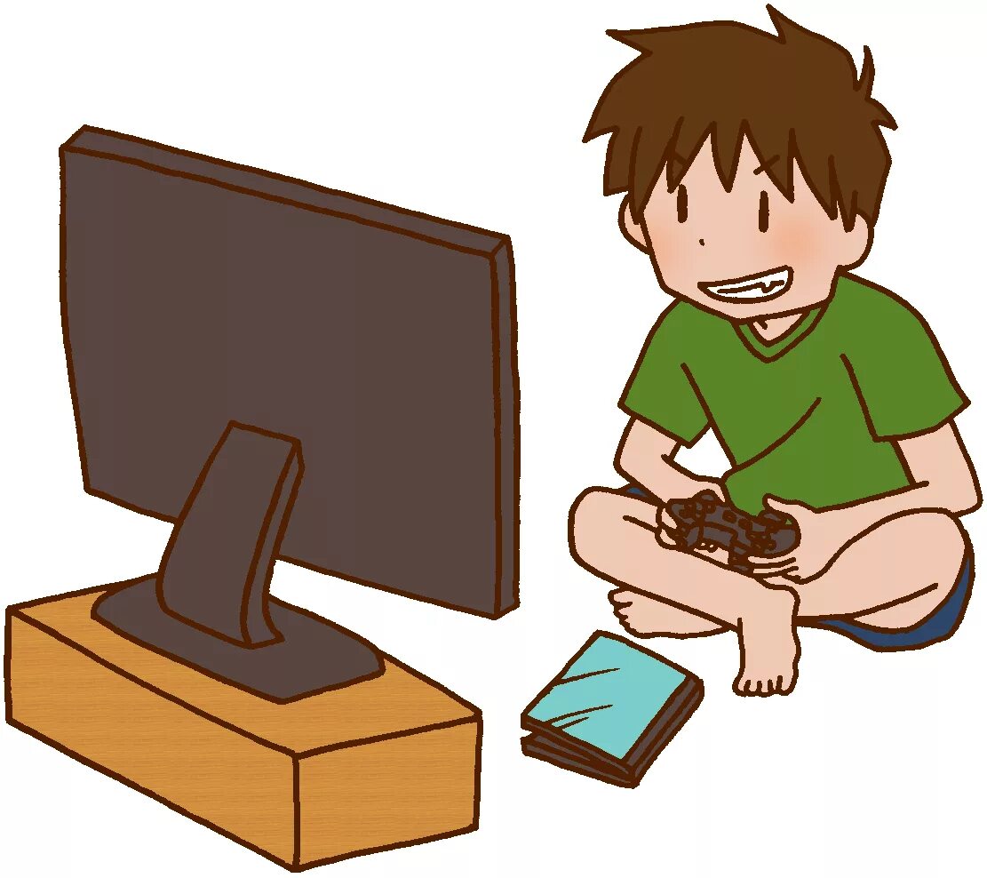 He playing computer games. Мальчик играющий в компьютерную игру. Компьютер мультяшный. Компьютерные игры мультяшные. Компьютерные игры иллюстрация.