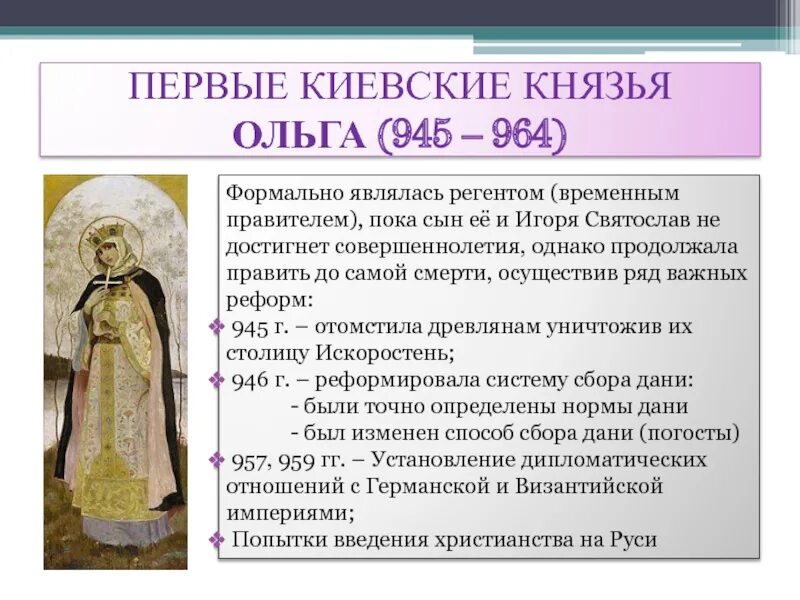 Характеристики первых русских князей