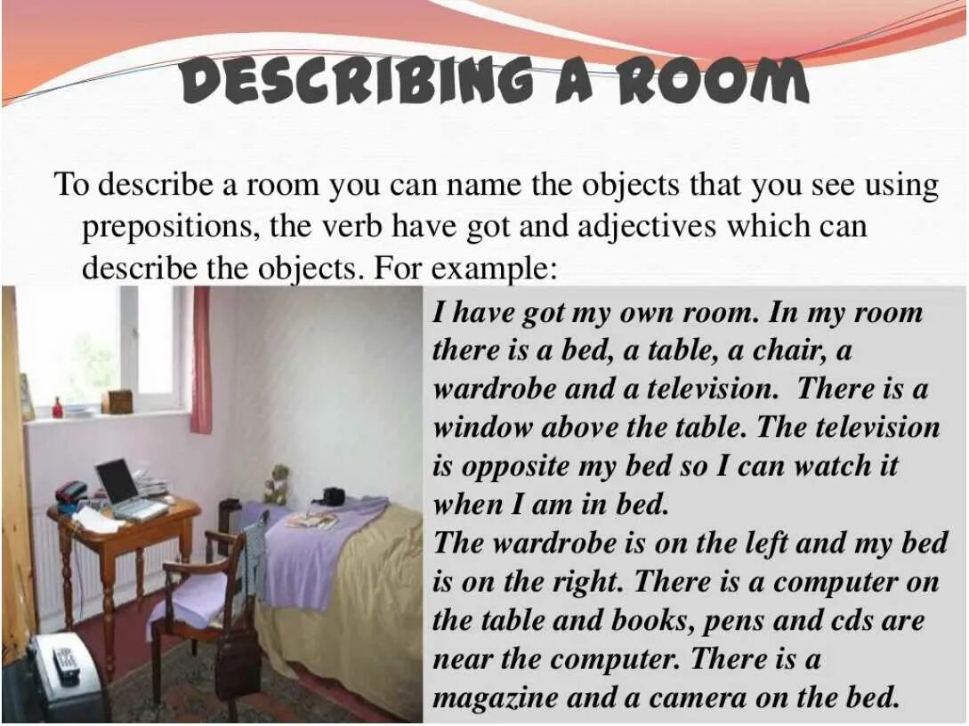 My Room топик. Описание комнаты на английском. My Room описание комнаты. There is there are описание комнаты. Describe your favourite