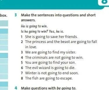 Make the questions and short