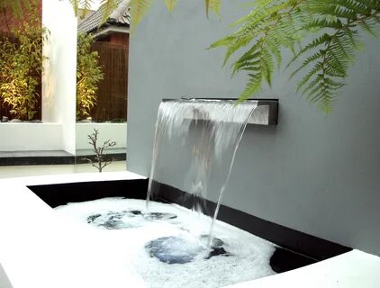 Example of a wall mounted water feature. 