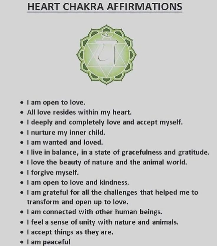 Accept things. Анахата аффирмации. Anahata Chakra Affirmations. 7 Chakras Affirmations. Анахата благодарность любовь.
