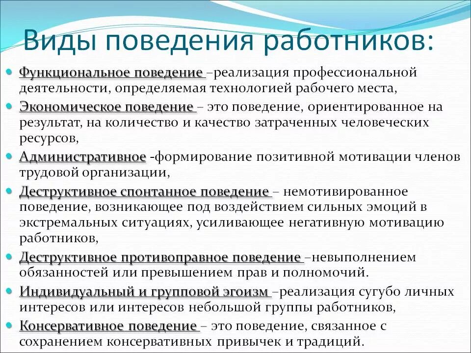 Образ поведения виды. Виды поведения. поведение человека в организации и типы сотрудников. виды поведения человека. виды персонала.