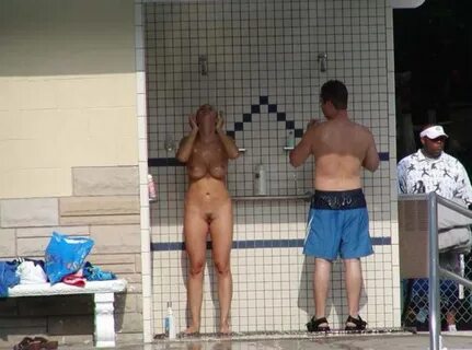 Beach shower nude