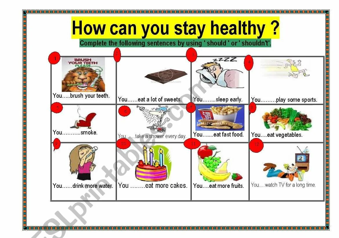 Complete with should or shouldn t. Should shouldn't Worksheets. Should shouldn't exercises. Modal verb should and shouldn't Worksheet. Should shouldn't Worksheets for Kids.