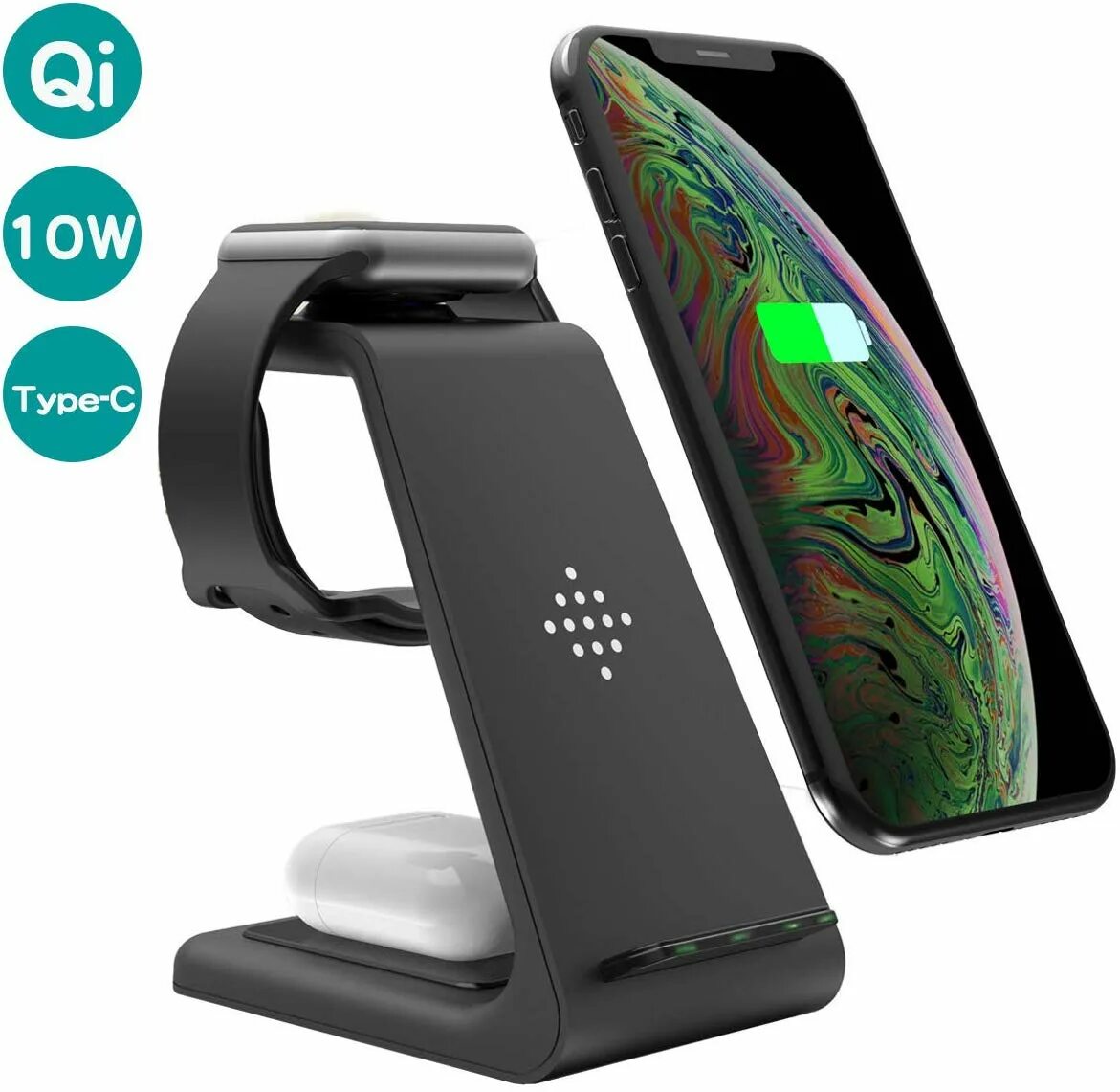 Wireless charging station. Wireless charging stand 3 in 1. tongdaytech 3-in-1 qi wireless charger dock black. 3in1 wireless charger 15w max. беспроводная зарядка самсунг 3 в 1.