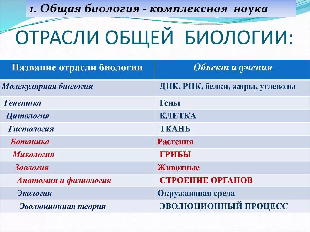 Какие современные отрасли. Отрасли биологии. Отрасли науки биологии. Отрасли современной биологии. Научные отрасли в биологии.