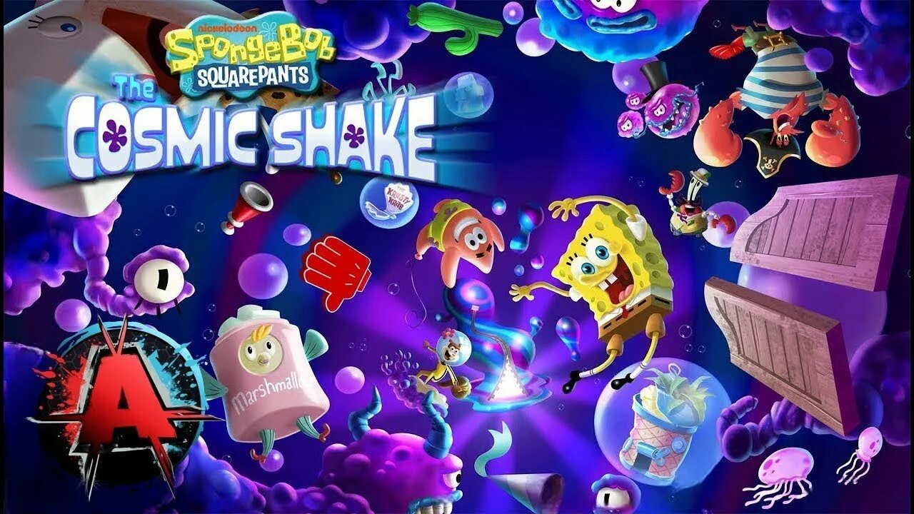 Spongebob the cosmic shake на андроид. Губка Боб the Cosmic. Губка Боб the Cosmic Shake. Спанч Боб космический коктейль. Спанч Боб в космосе.