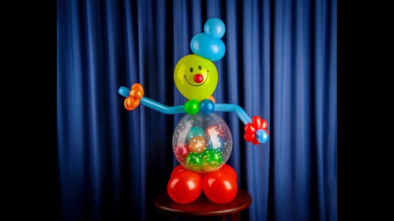 Уроки с шарами. Клоун из шаров. Человечки из шаров. Фигуры из шаров своими руками. Клоун из шариков.