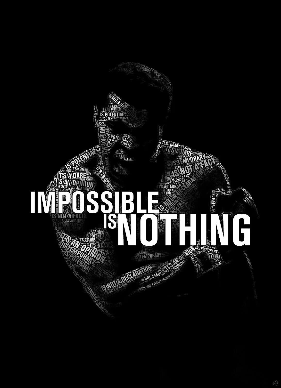 It is not for nothing. Обои impossible is nothing.