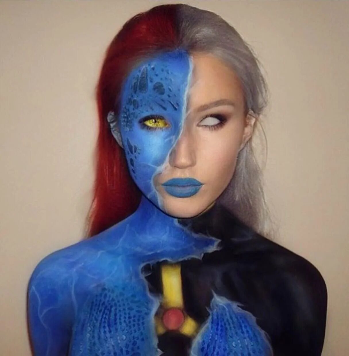 Гримм людей. Гримм марвел. Люди икс гримм мистик. Гримм людей. Макияж волка.