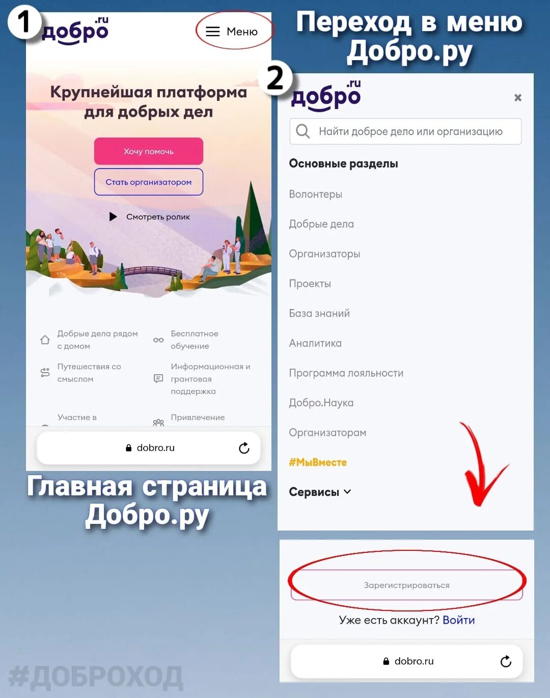 Https dobro ru зарегистрироваться