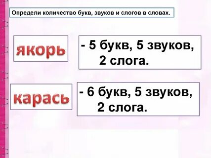 В каких словах пять звуков