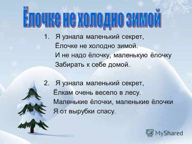 маьенькой едочке холодной зимой. стих маленькой елочке. маленькой елочке. много на елочке шариков цветных.