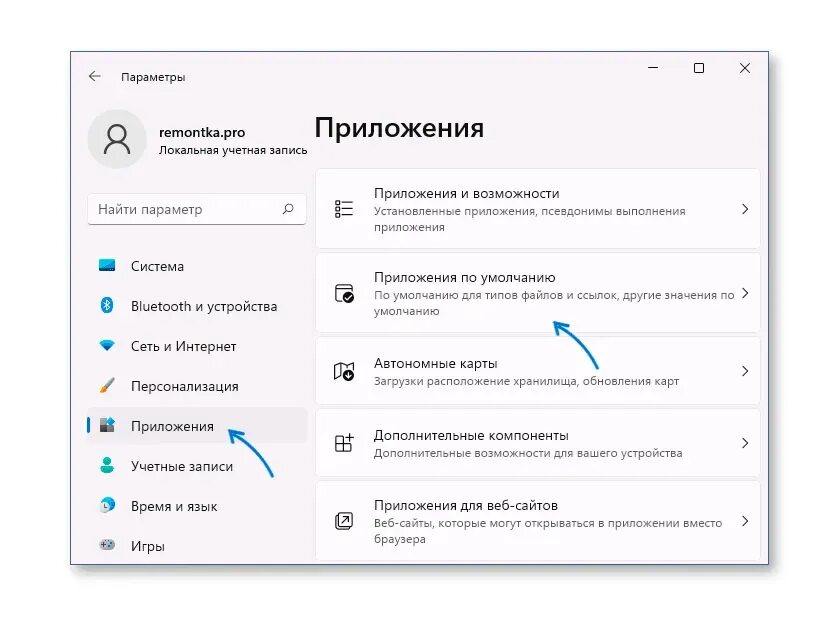 Приложения по умолчанию Windows 11. Параметры приложения приложения по умолчанию. Как поменять приложения по умолчанию. Как изменить браузер по умолчанию в Windows 11. Https remontka pro